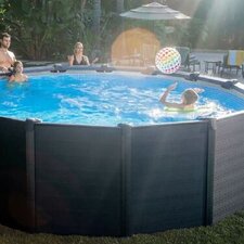 INTEX 15 ROUND POOL GREY COMPLETE