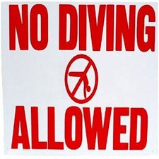 SIGN NO DIVING ALLOWED